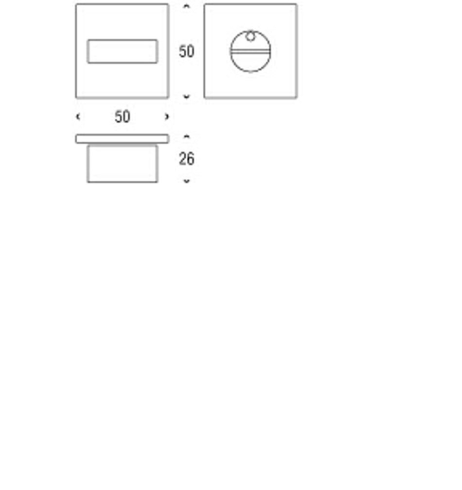 FROST Ключевина KUBE 2001 » матовая Нержавеющая сталь Матовый A2001BS  - Вид №1
