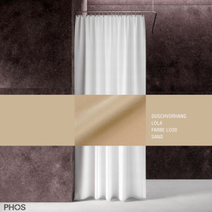 DV-LOLA200-100-LO20 Занавеска для душа лола, длина 200 см, ширина 100 см. песок. PHOS