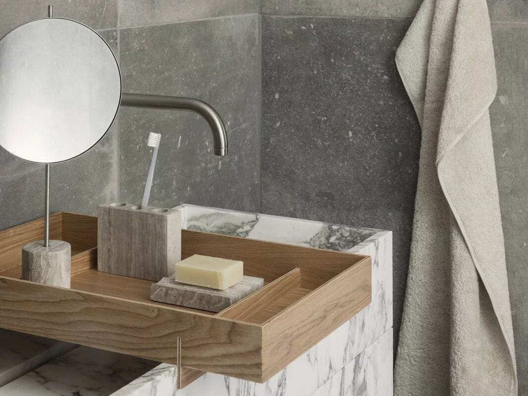 Столешница мраморное круглое увеличительное зеркало blomus Lamura ARCH-00126345 - Вид №2