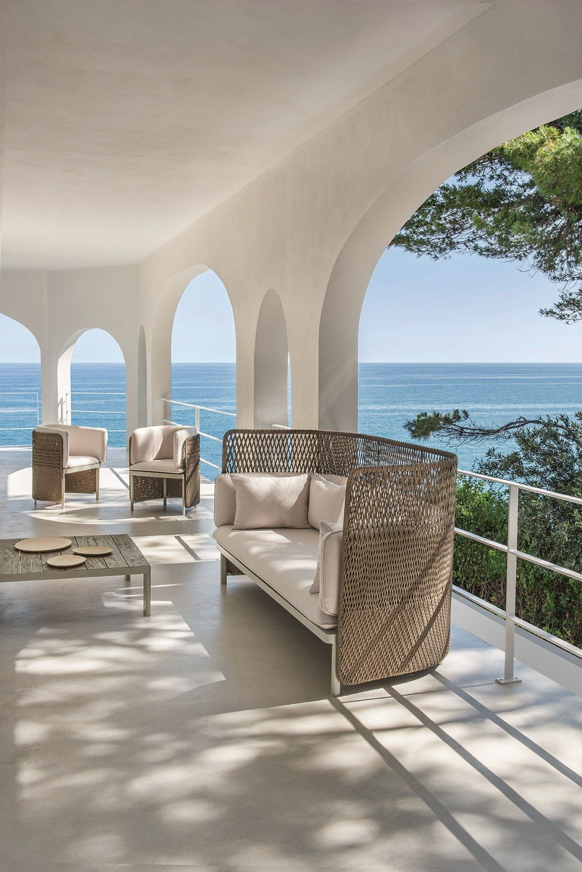 3-местный садовый диван с высокой спинкой Ethimo Esedra ARCH-00042722 - Вид №3