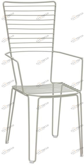 iSimar Стул из стали с подлокотниками и высокой спинкой Menorca 8113