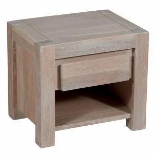 Тумбочка прикроватная дизайнерская беленый дуб Bjorn VAVI BJORN 132638 Бежевый;дуб сонома