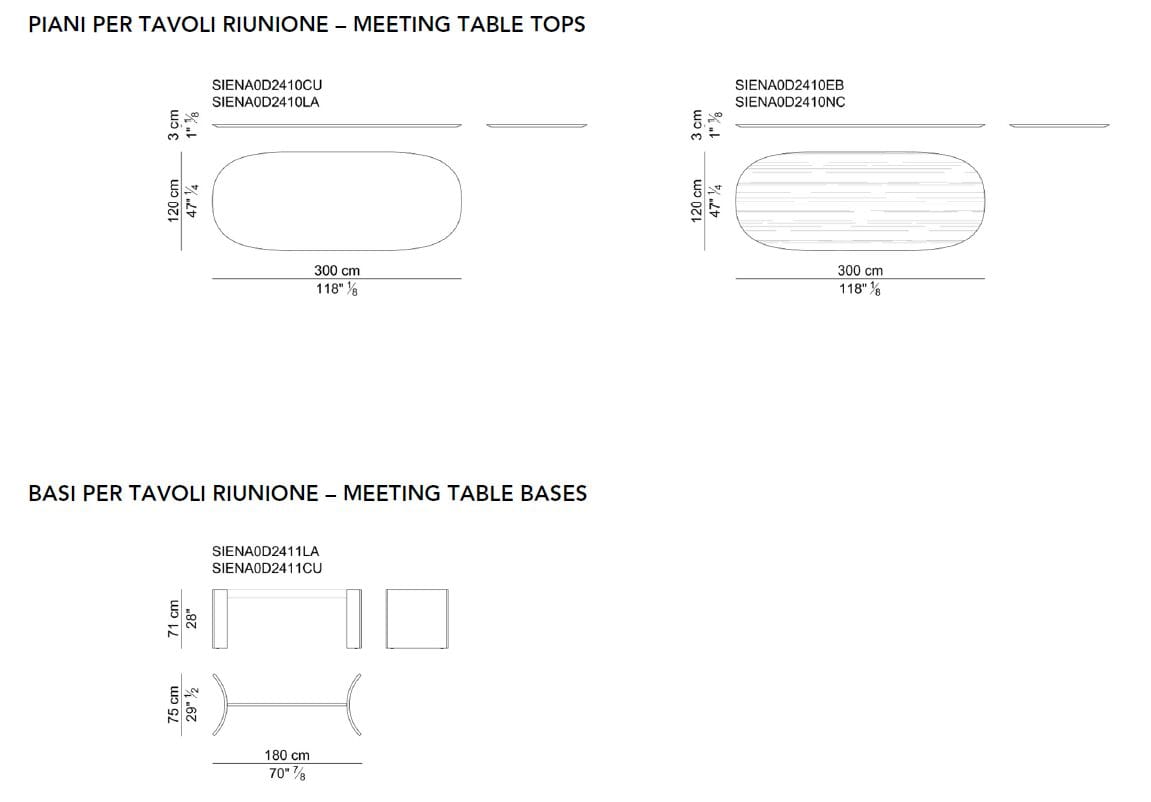 Деревянный овальный стол для совещаний i 4 Mariani Сиена ARCH-00042676 - Вид №2