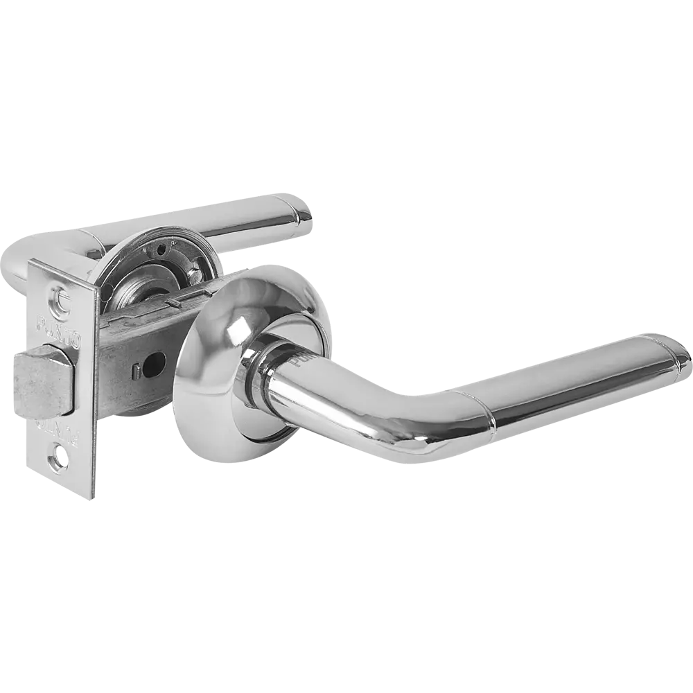 Дверные ручки Punto Rex без запирания комплект цвет хром STLM-2037539