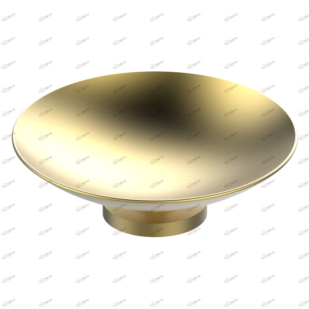 U2F-544GM Мыльница на подставке, диаметр : 150 мм Thg-paris Infini белый фарфор с золотым декором Покрытие PVD матовый золотистый U2F-544GM CAT.F