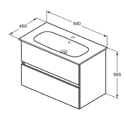 Подвесной умывальник с ящиками Ideal Standard умные композиции ARCH-00120556 - Вид №4