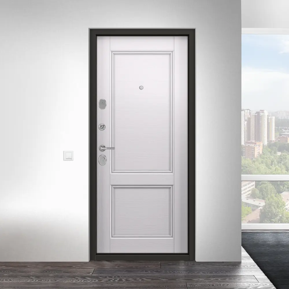 Дверь металлическая Контрол Танганика, 880 мм, правая, цвет белый TOREX STLM-2156037 - Вид №19