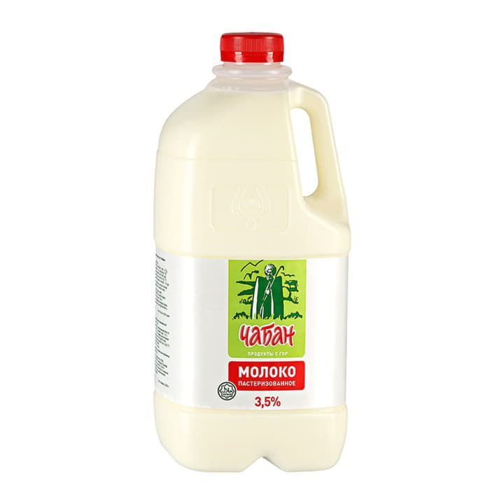 Молоко пастеризованное Чабан 3,5% 2000 г БЗМЖ Santreyd 20760 - Вид №1