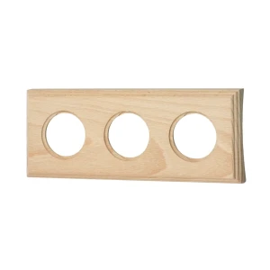 Рамка для розеток и выключателей Electraline 3 поста 260 мм цвет бежевый
