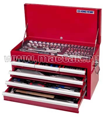 KING TONY Набор инструментов универсальный, выдвижной ящик, 219 предметов