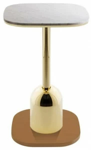 Vela Arredamenti Квадратный журнальный столик из железа и дерева Thypa