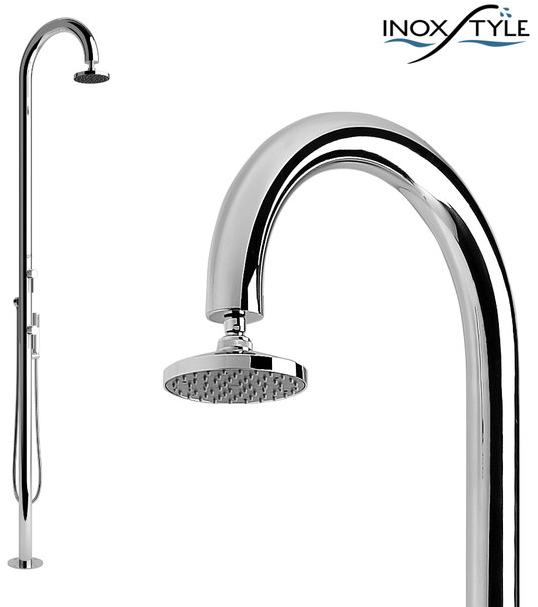 Inoxstyle Открытый душ из нержавеющей стали с ручным душем Sole 01025 mmt - Вид №2