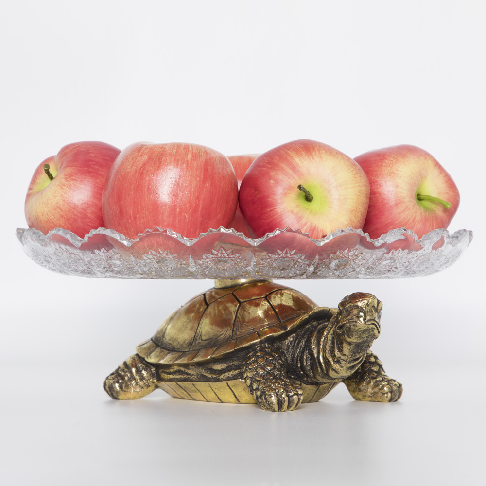 52096 Фруктовница-конфетница Черепаха - 7 Бронза BOGACHO 4627179657246 - Вид №4