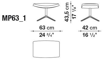 B&B Italia Вращающееся кресло из кожи с высокой спинкой Metropolitan sun-id-1457472 - Вид №4