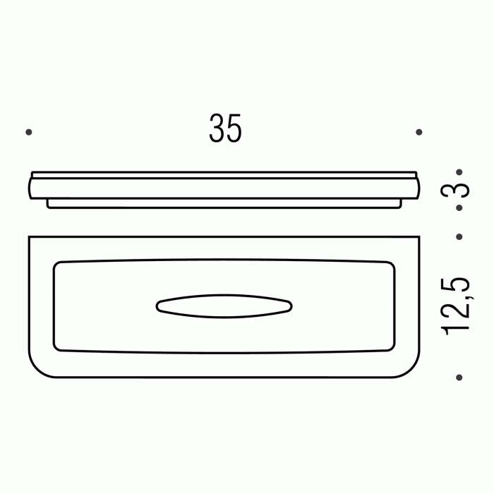 B6203 GL Мыльница большая (золото) COLOMBO LULU Colombo Design - Вид №1