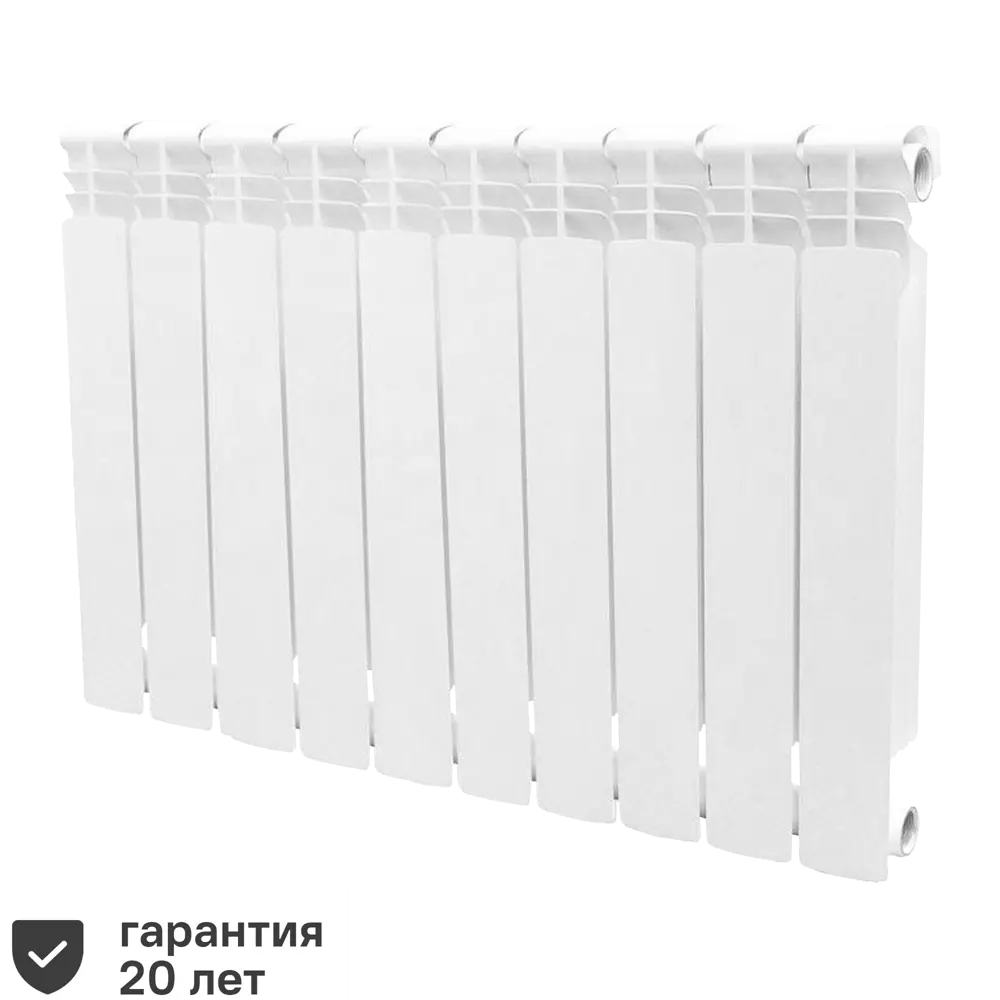Радиатор Тепломир 500/80 10 секций биметалл белый 14207635 STLM-2064615 