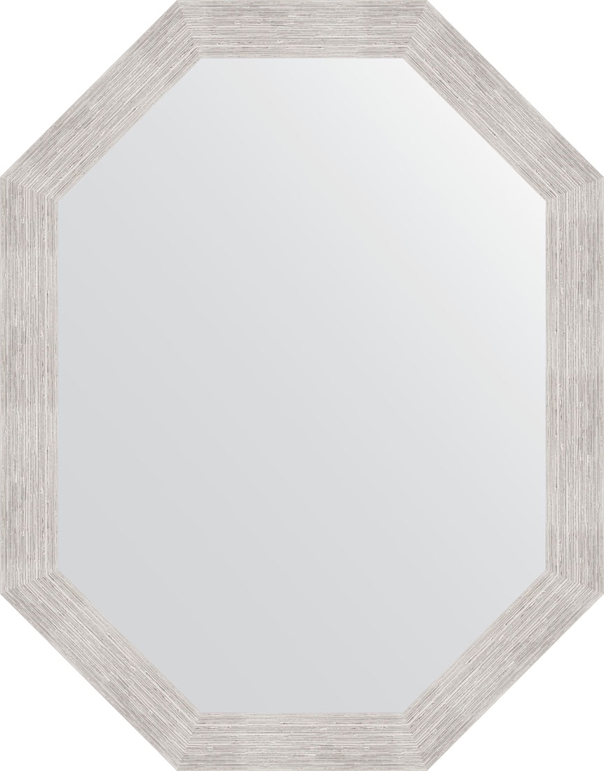 BY 7088 Зеркало в багетной раме - серебряный дождь 70 mm EVOFORM Octagon