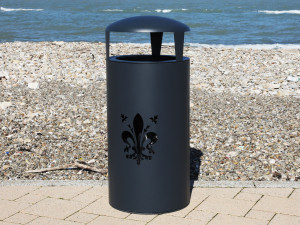 Наружная стальная стойка для мусора