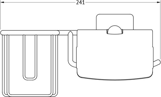 AVA 068 Держатель освежителя воздуха и туалетной бумаги с крышкой ELLUX Avantgarde - Вид №1