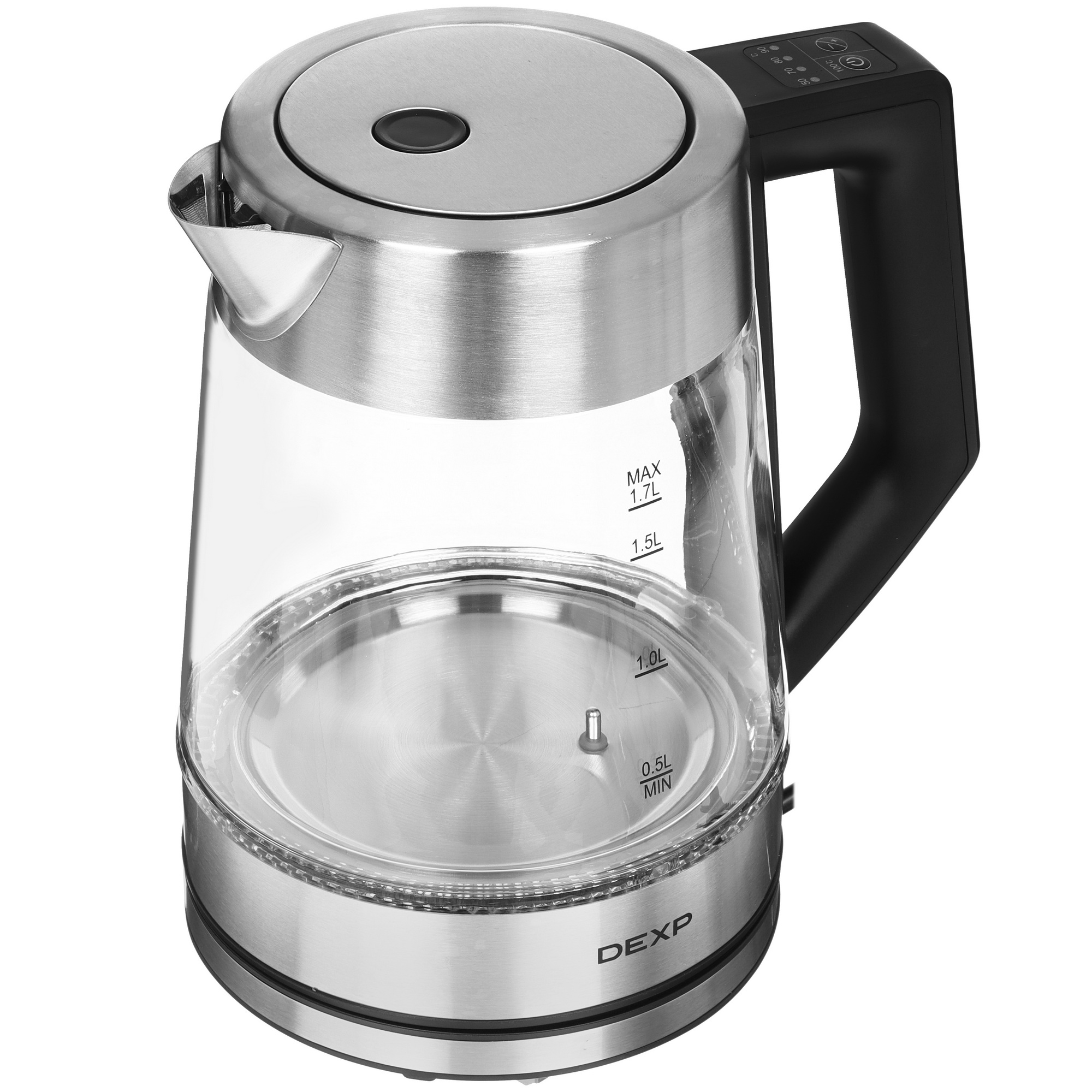9060548 Электрочайник DEXP EK-05GKWS серебристый STDN-0001622 - Вид №2