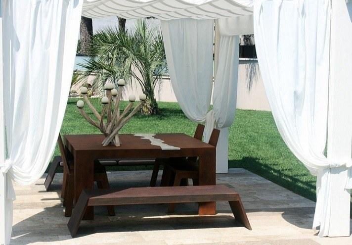 TrackDesign Квадратный садовый стол из стали Corten ™  Tt0637000  - Вид №2