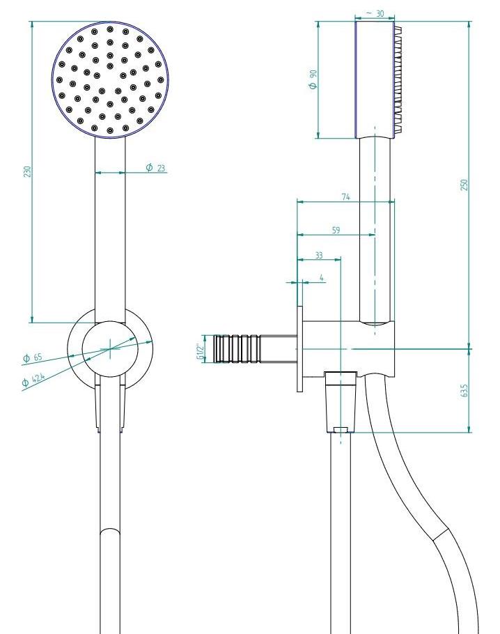 ZAZZERI Направляющая из нержавеющей стали с ручным душем Z316 sun-id-1422005 - Вид №7