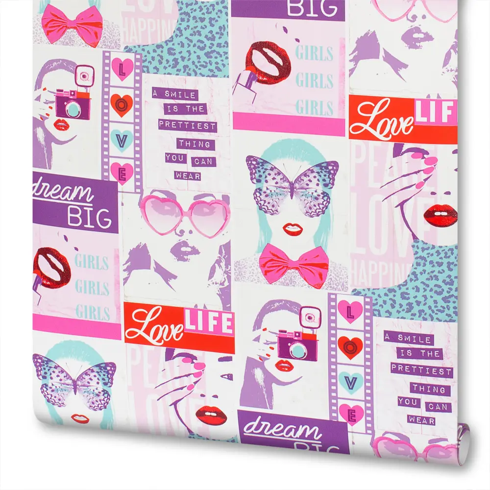 Обои бумажные для детской Girls 0.53х10 м цвет розовый Ra 209600 18677052 STLM-2029559 Rasch Kids & Teens