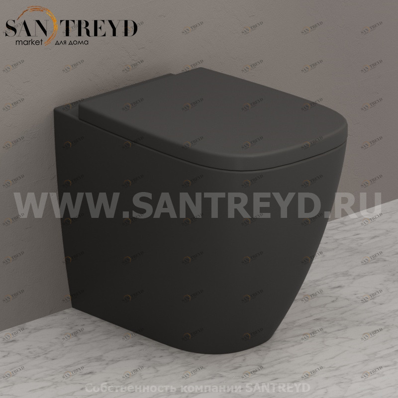 GN001SK Приставной унитаз напольный Белый Ceramica Globo GENESIS Италия