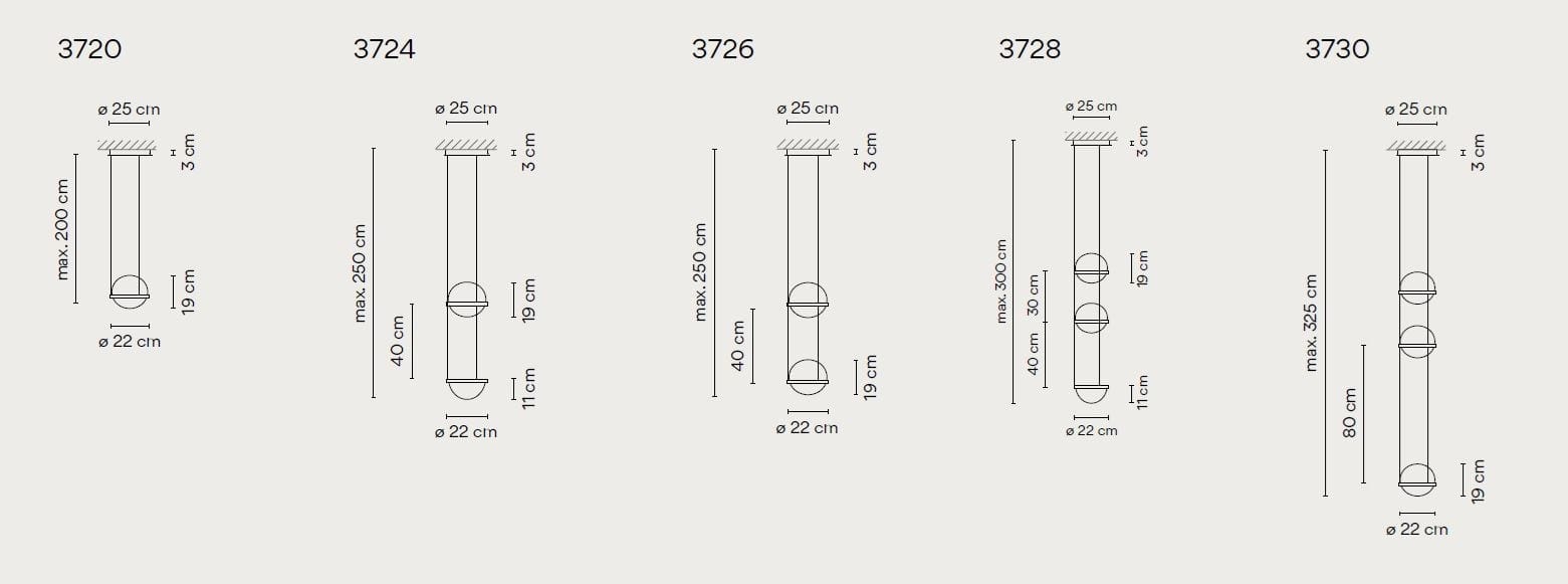 Выдувное стекло светодиодный подвесной светильник Vibia Пальма ARCH-00000969 - Вид №5
