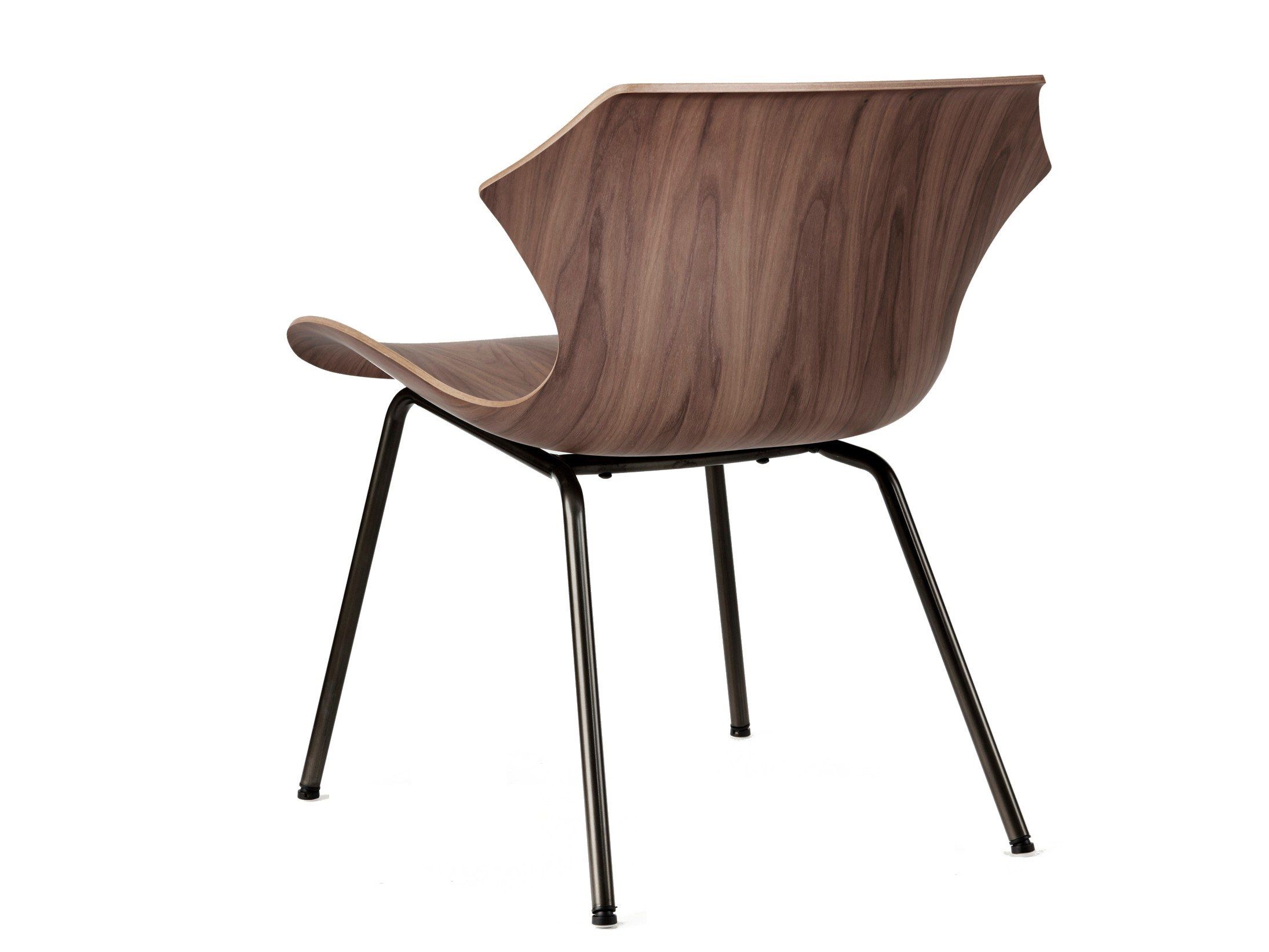 Стул из стали и дерева BassamFellows Лепесток ARCH-00151529 - Вид №1