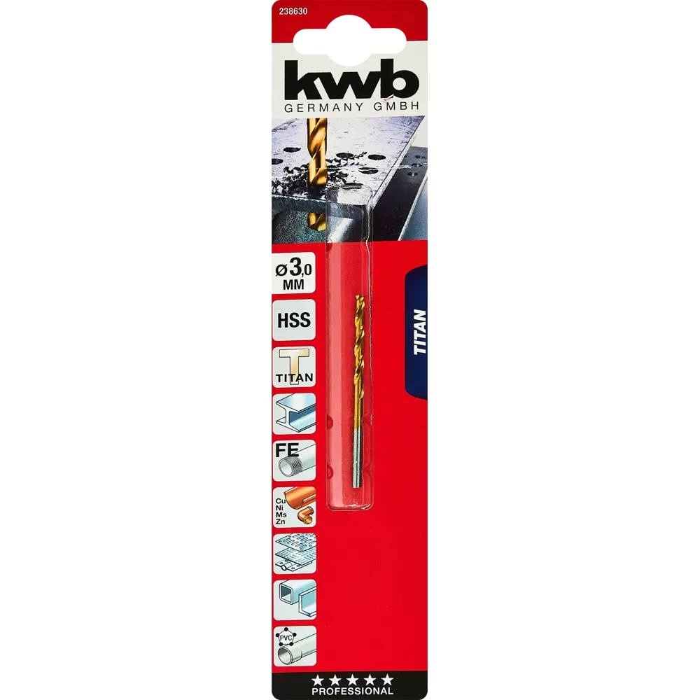 Сверло спиральное по металлу HSS KWB 238-630 3x61 мм 87678654 STLM-2070986  - Вид №3