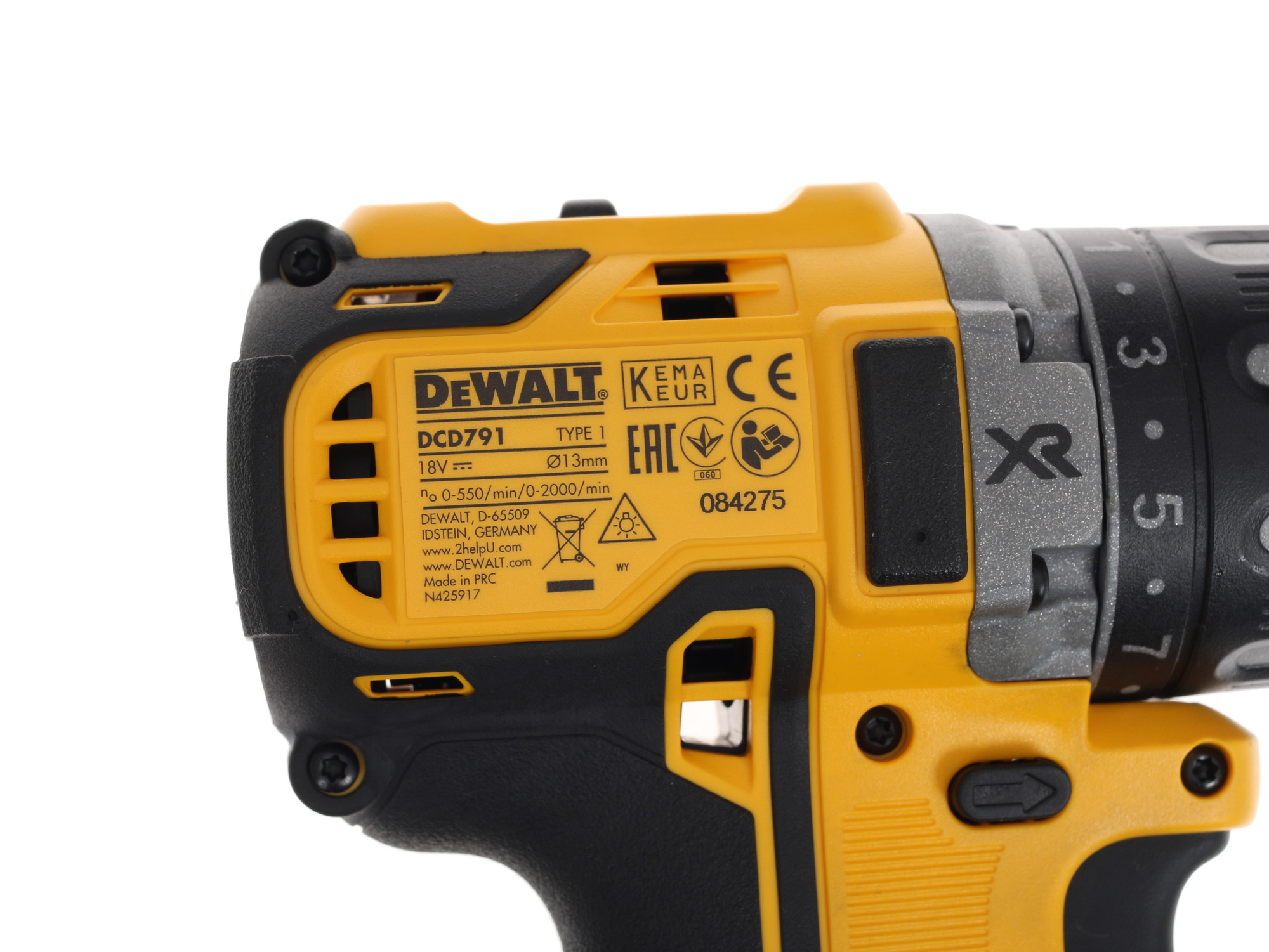 Дрель-шуруповерт DeWalt DCD791D2 XR FLEXVOLТ 18/54V 1081524 STDN-0143319 - Вид №3