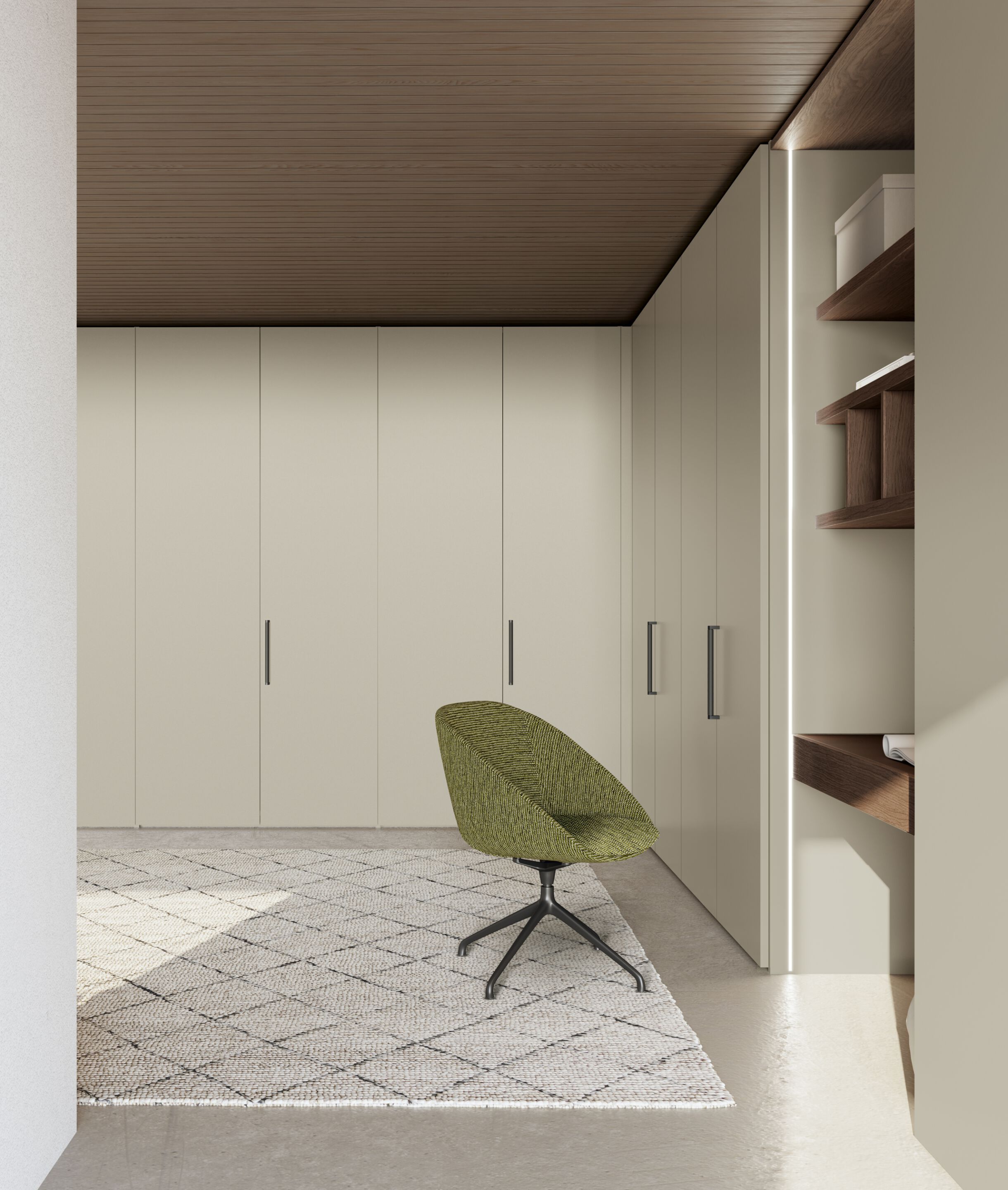 Секционный шкаф с деревянной распашной дверью и ручками Dall'Agnese Wardrobe Collection ARCH-00061820 - Вид №1