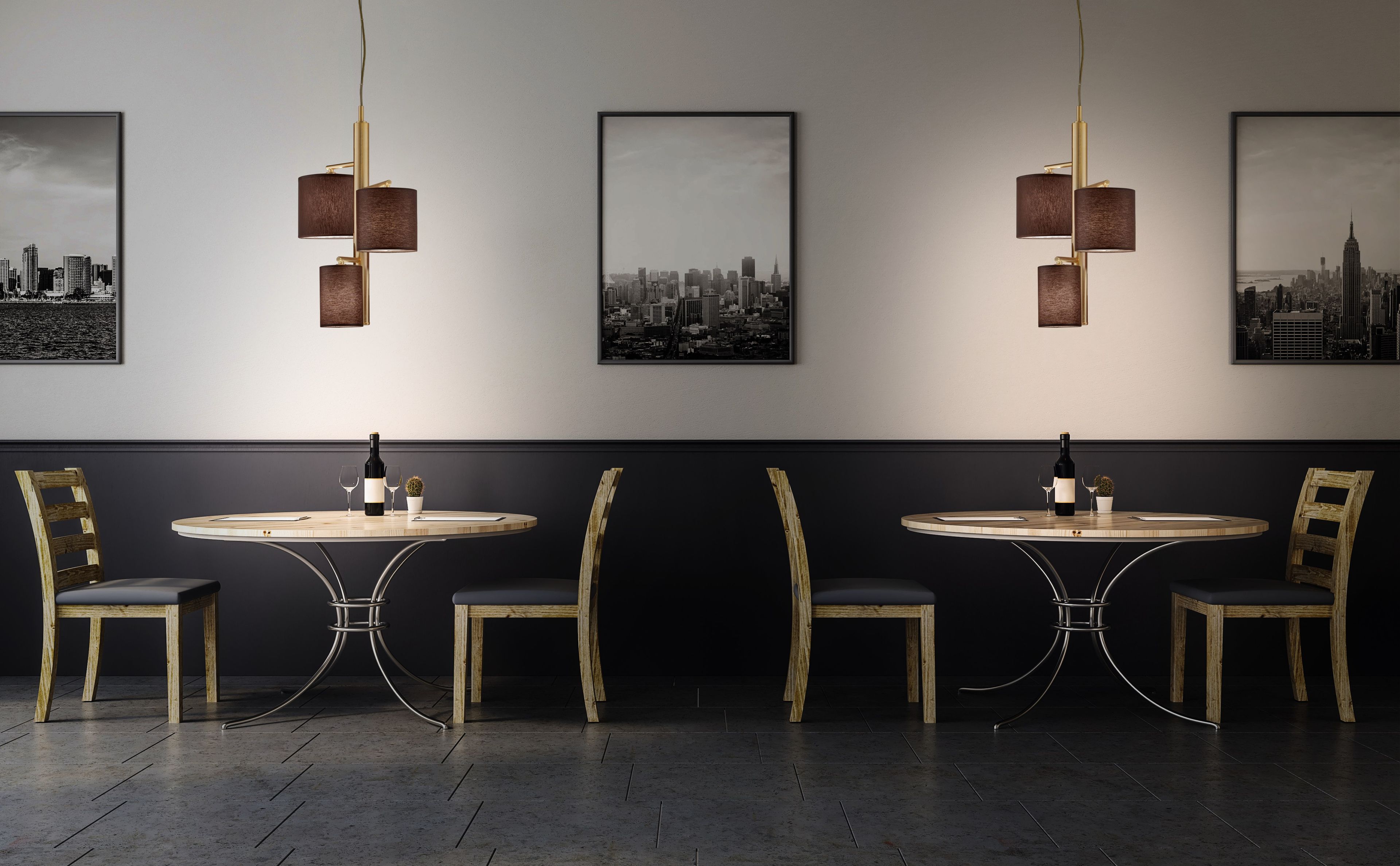 Подвесной светильник из металла и ткани Euroluce Lampadari Koel ARCH-00050370 - Вид №1