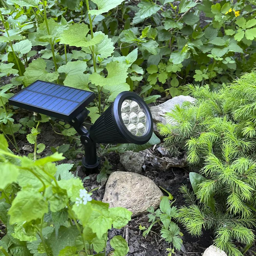 Светильник светодиодный уличный Duwi Solar LED на солнечных батареях 5 режимов 1.5Вт 6500К+RGB IP65 датчик освещения черный STLM-2111070 - Вид №1