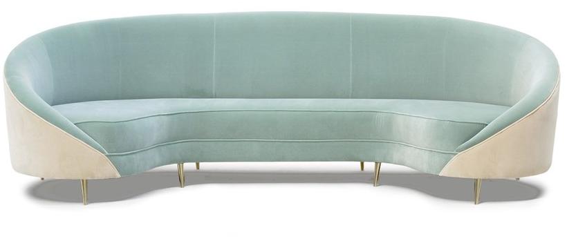 Moanne Изогнутый латунный диван в стиле 50-х на 4 места sun-id-1488755 - Вид №4