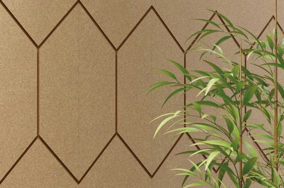 315 048 681 Пробковая 3D-плитка для стен Terracotta GRANORTE Groovy