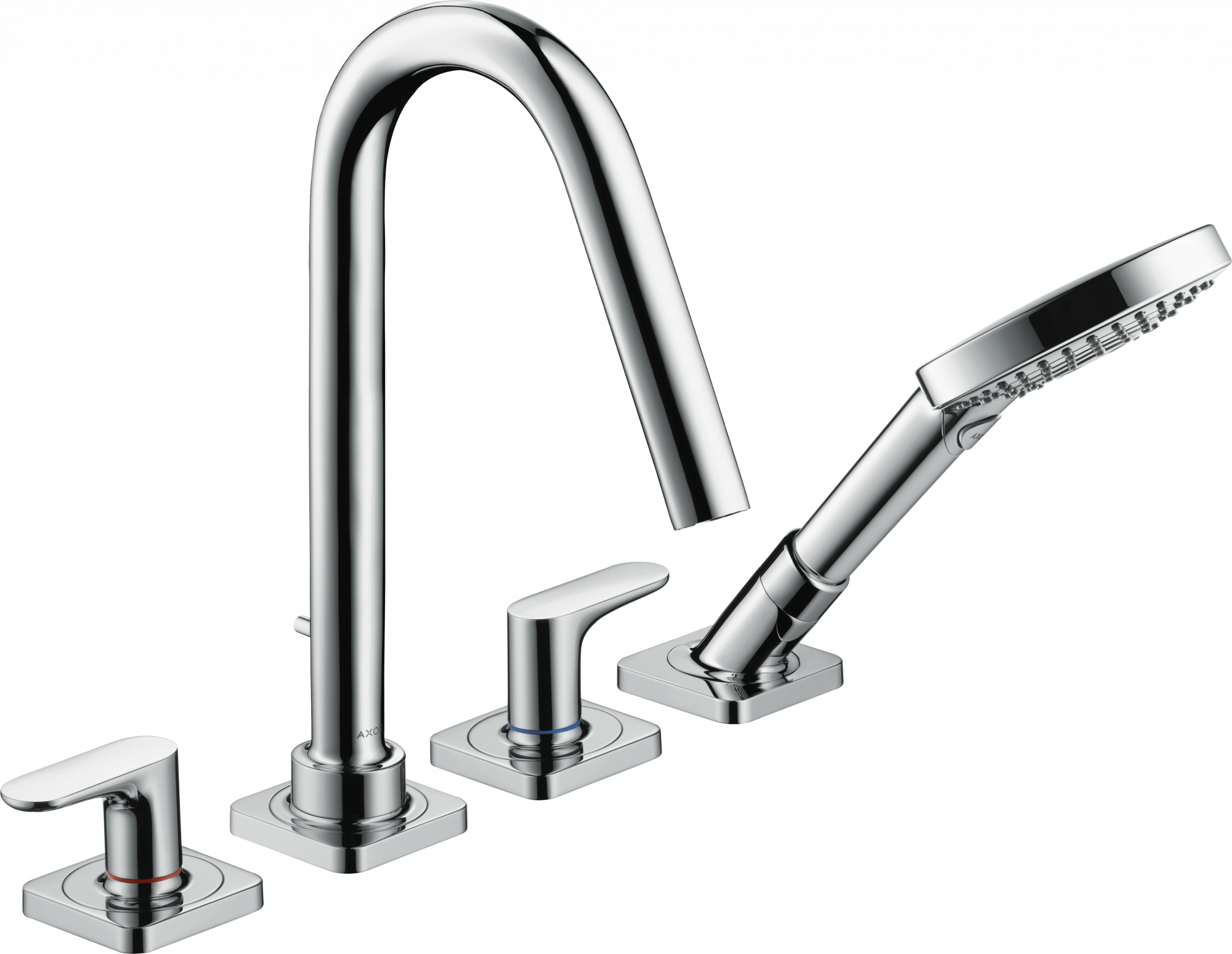 34454000 Смеситель для ванны, монтируемый на плитку, на 4 отверстия, с рычажными ручками и накладками AXOR CITTERIO M