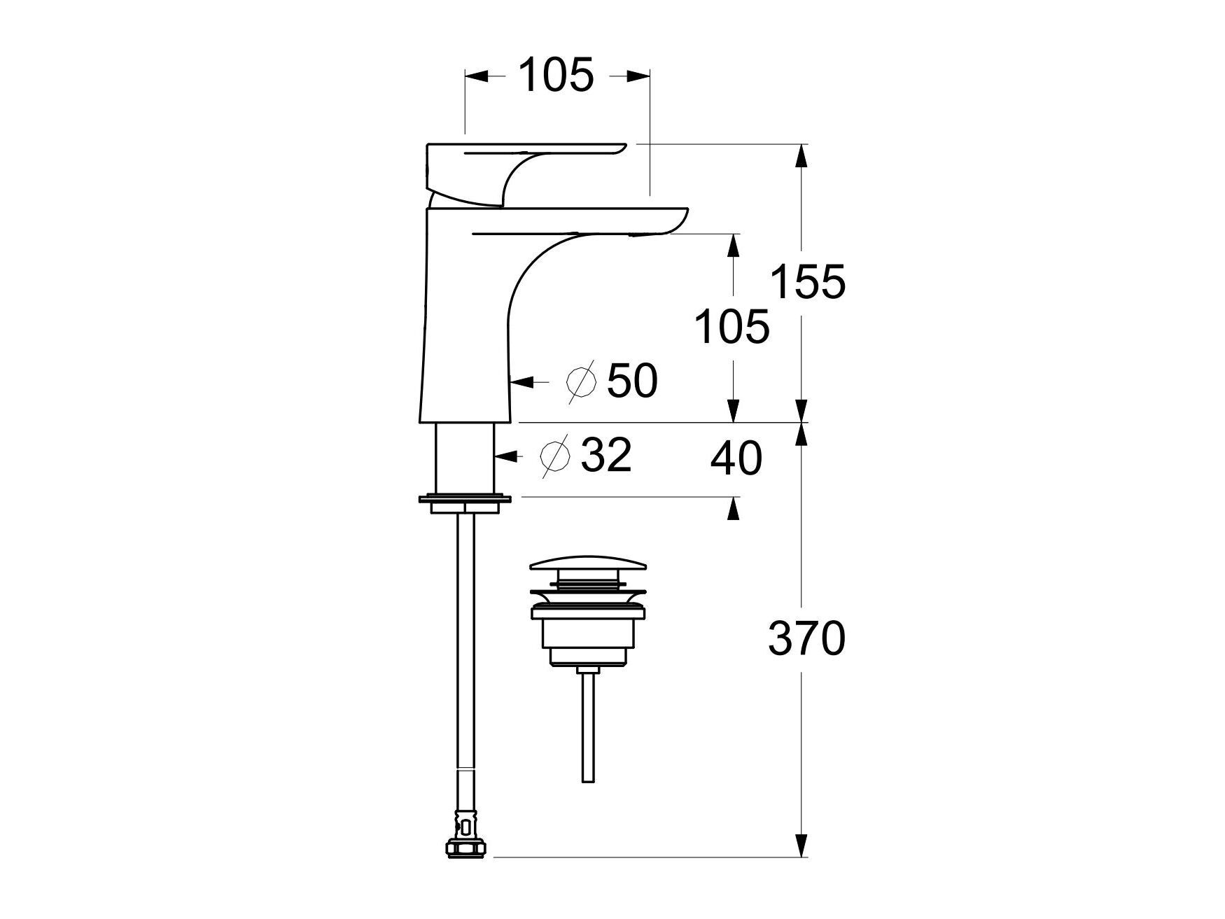 Однорычажный смеситель для раковины GUGLIELMI RUBINETTERIE Walser ARCH-00035863 - Вид №3