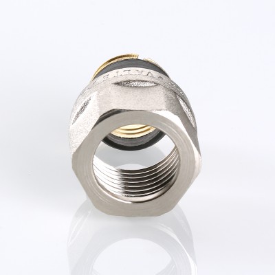 VTc.711.N.1504 Фитинг коллекторный обжимной для медной трубы Valtec 15 мм x 1/2"  - Вид №6