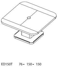 ARTOM by Ultom Квадратный стол для переговоров с системой управления кабелями Edoc sun-id-1505382 - Вид №2