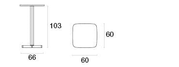 Высокий квадратный стол в HPL emu Shine ARCH-00116289 - Вид №2