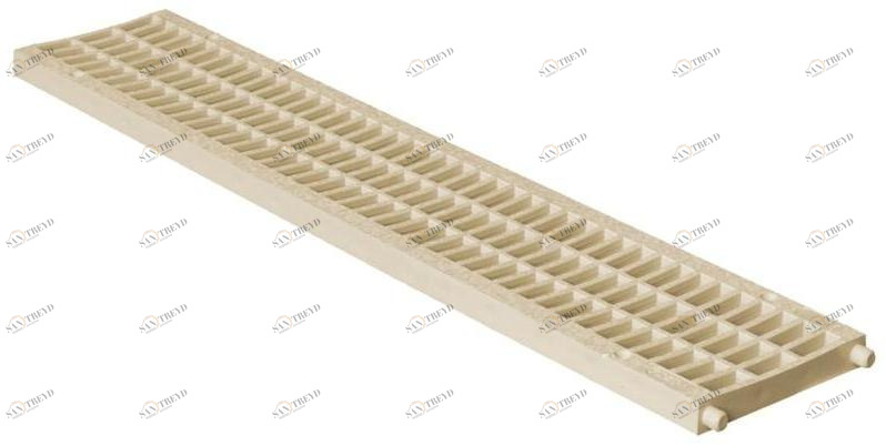 First Corporation Решетка подъездного канала из ПВХ песочного цвета для канала First plast Sgr100s