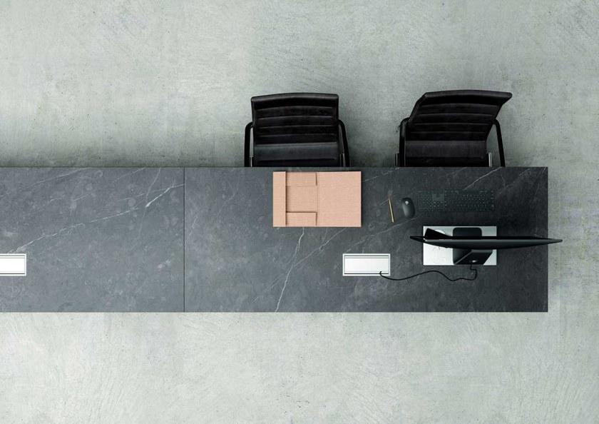 Bralco Рабочий стол из стеклокерамики с системой управления кабелями Glider sun-id-1434456 - Вид №2