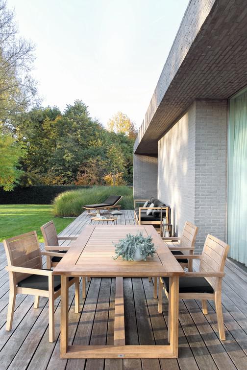 Шезлонг из teakового дерева Manutti Siena MNST859 - Вид №7