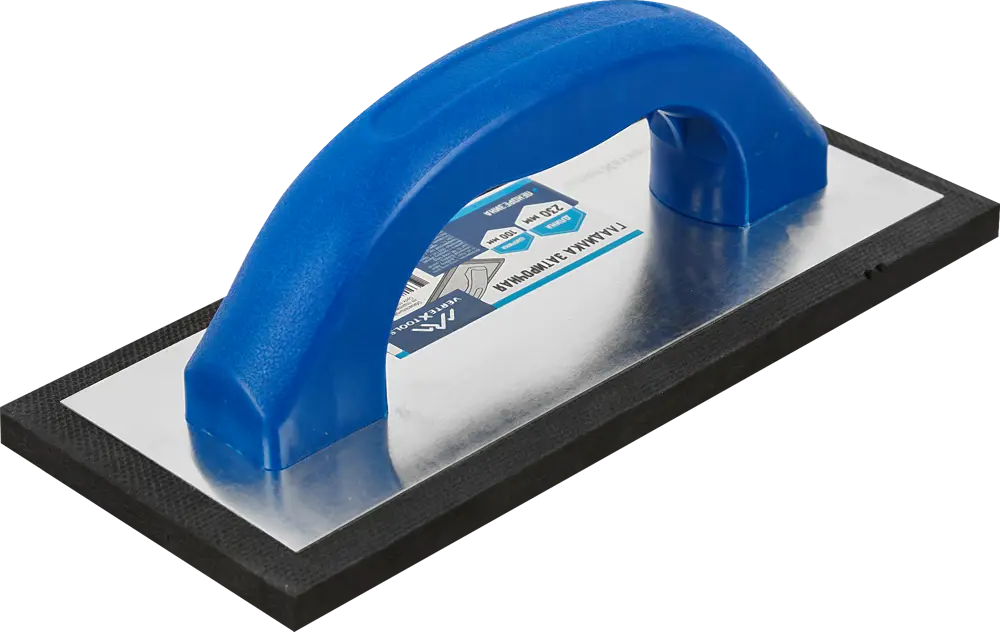 Гладилка затирочная Vertextools 230x100 мм для межплиточных швов 86220375