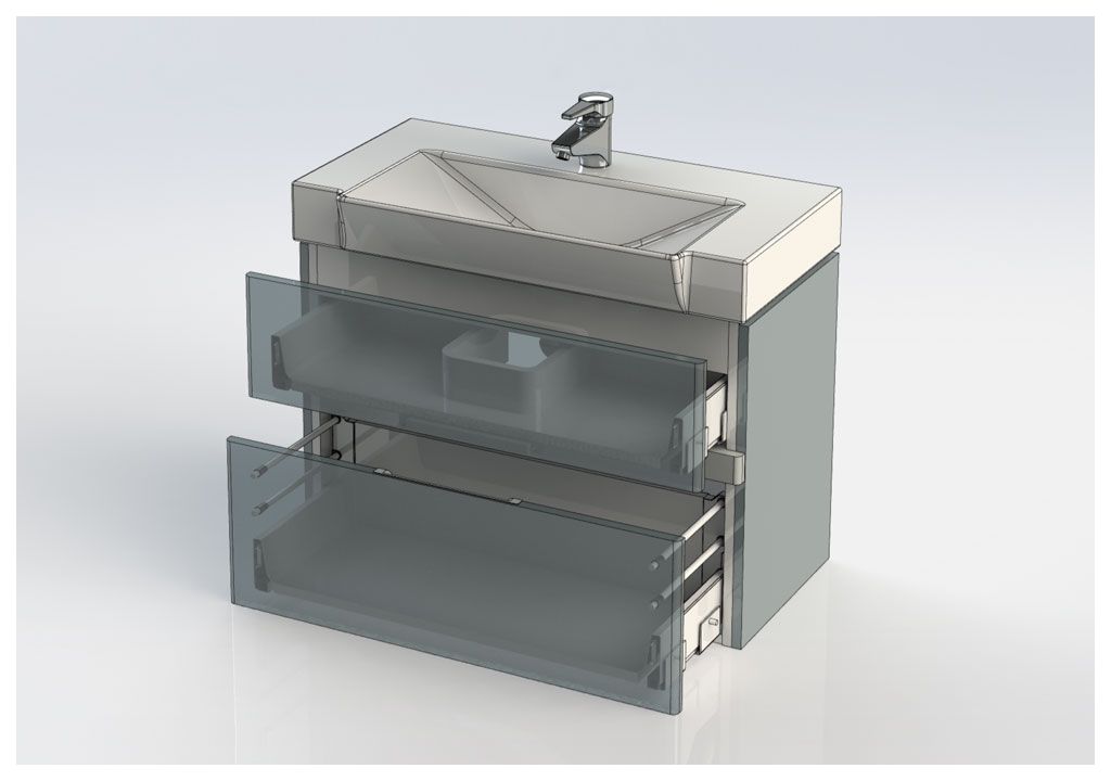 Тумба с раковиной Aquanet Виго 80 сине-серый 0018336400170591 - Вид №9