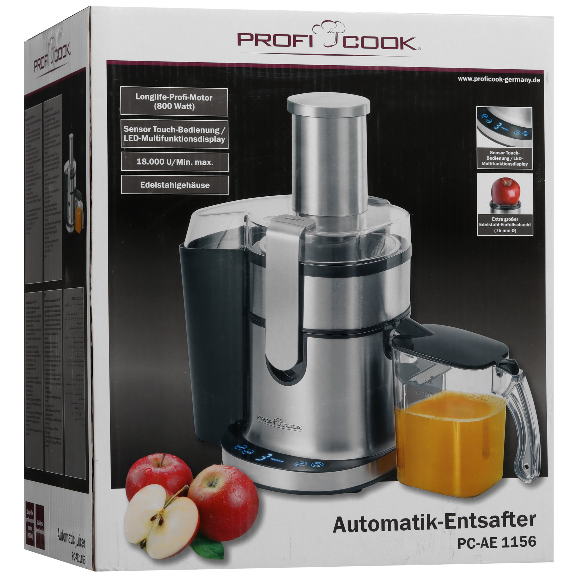 5354496 Соковыжималка электрическая Profi Cook PC-AE 1156 серебристый ProfiCook STDN-0004224 - Вид №9