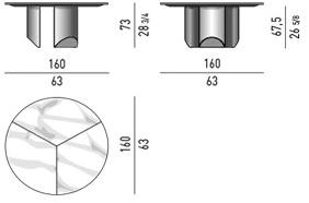 Minotti Круглый мраморный стол для гостиной Wedge sun-id-1384221 - Вид №5