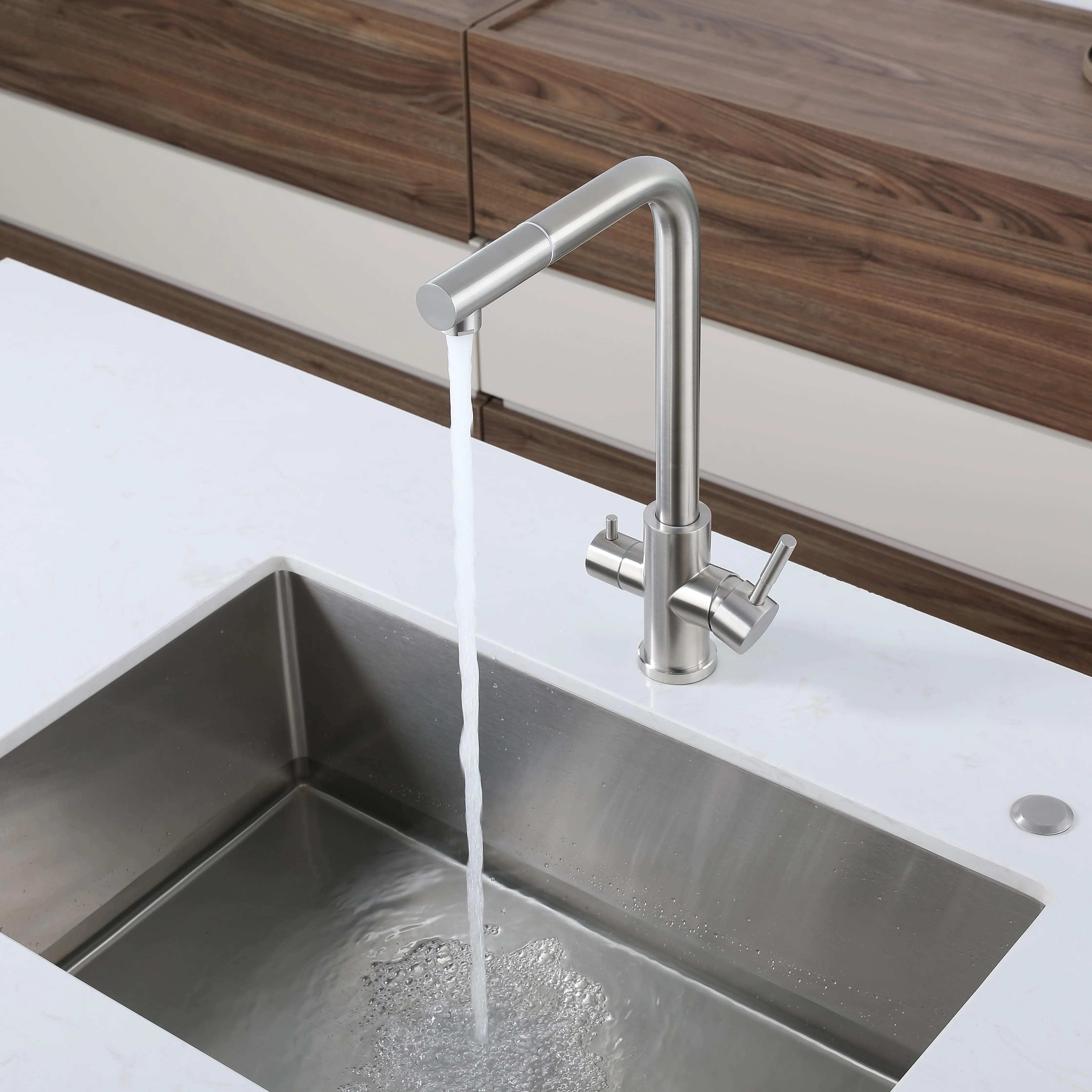 Кухонный смеситель Z-5421 черный GranFest QUARZ - Вид №2